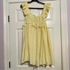 NWOT DEE DEE Gingham Babydoll Ruffle Mini Dress